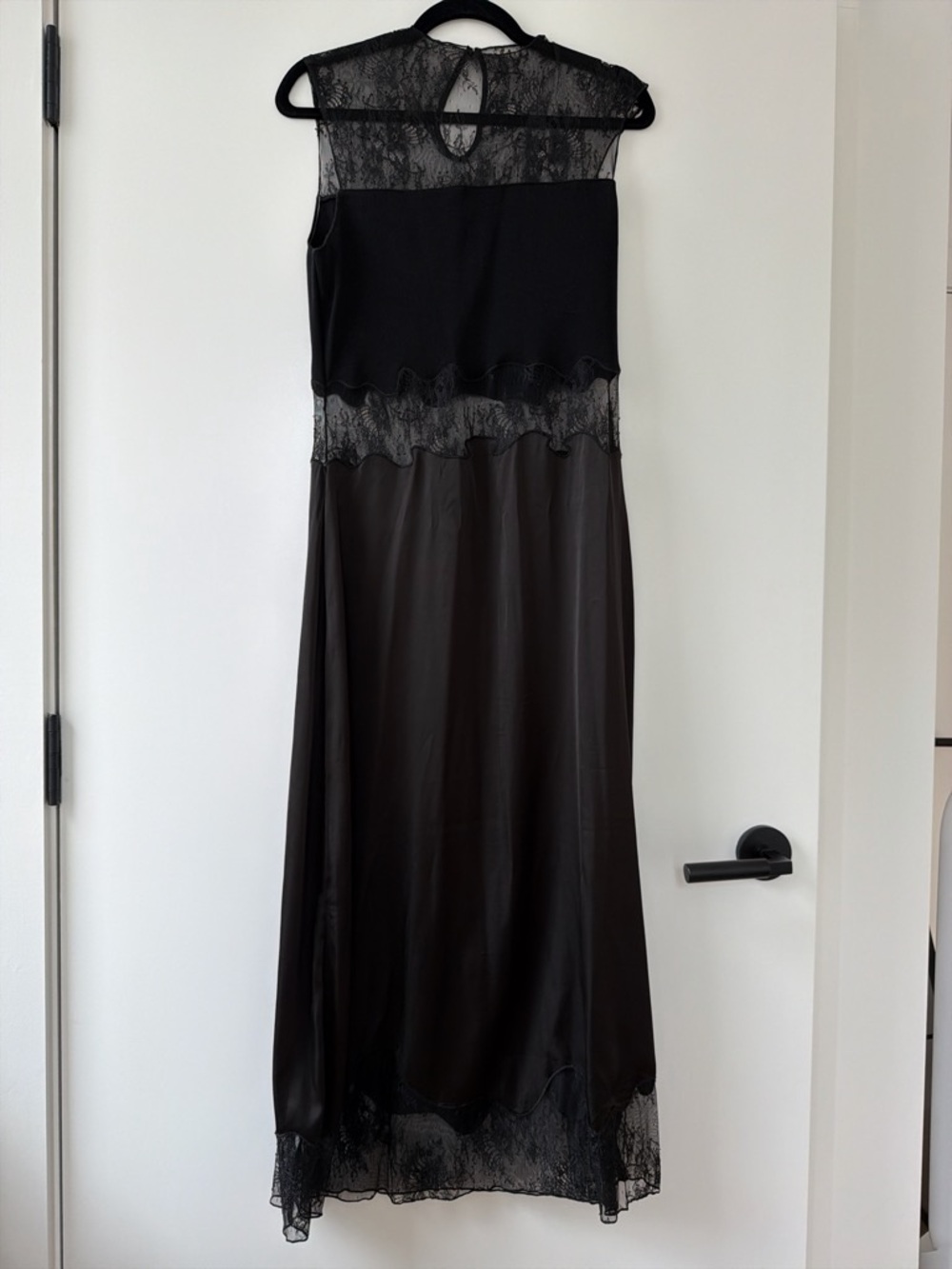 Zara Black Lace-Detail Midi Dress
